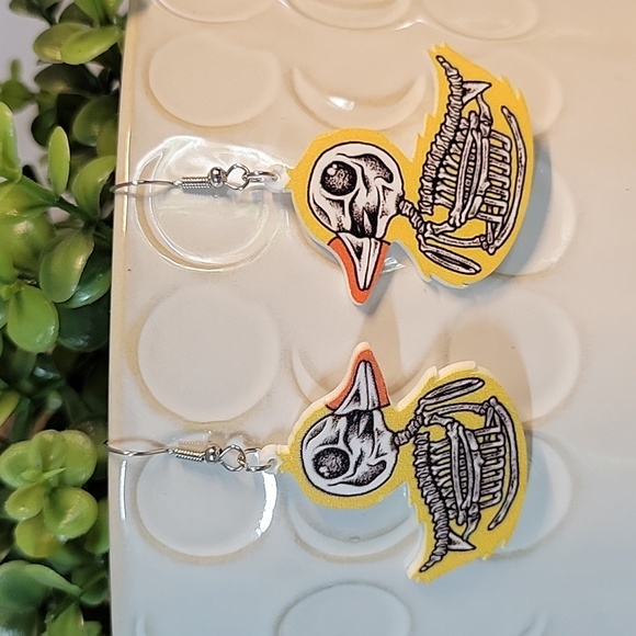 Jewelry - 🔥LAST PAIR🔥 Rubber Duck Skeleton Drop Earrings
